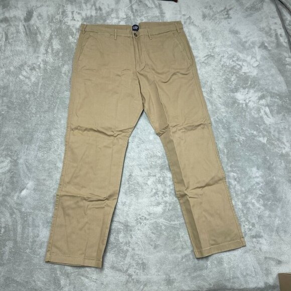 Gap Mens Straight Fit Khakis 40x32 Sand Beige Chinos a1473 - Picture 2 of 5
